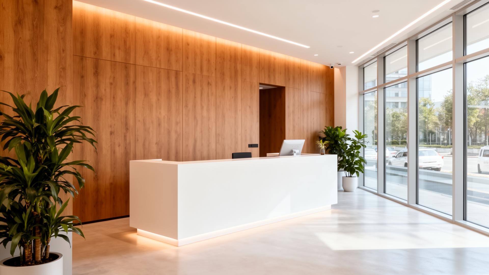 Modern dental practice reception